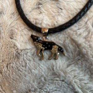 philippines sterling and leather necklace